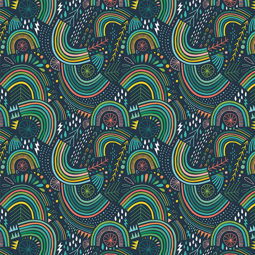 AGF Stormy Rainbows Flannel Yardage