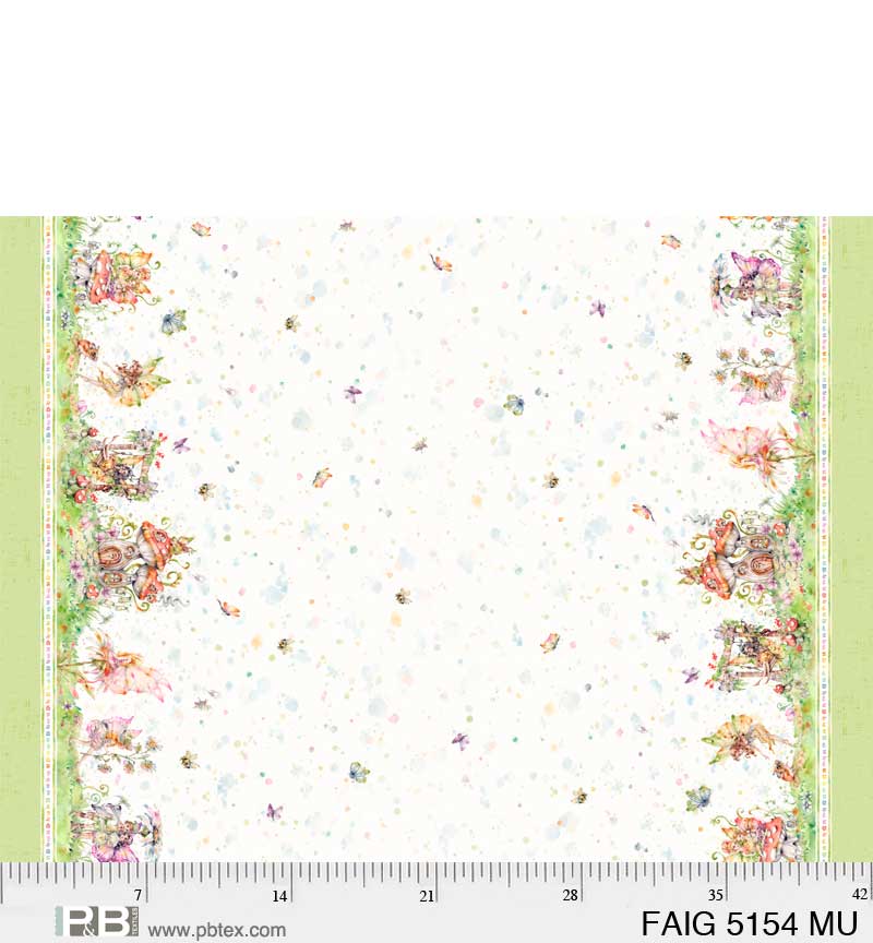 Fairy Garden White Border Yardage