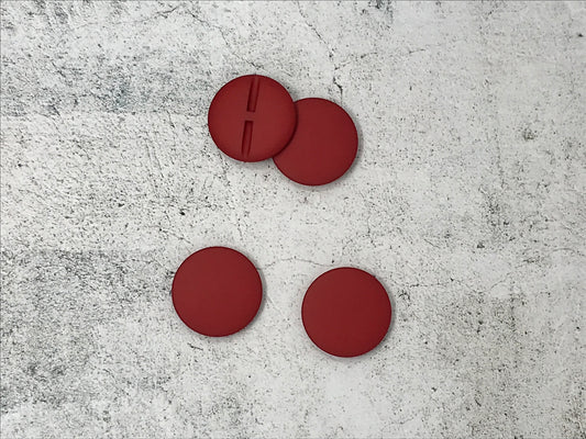 Italian 2" Red Natural Button 80L 50MM