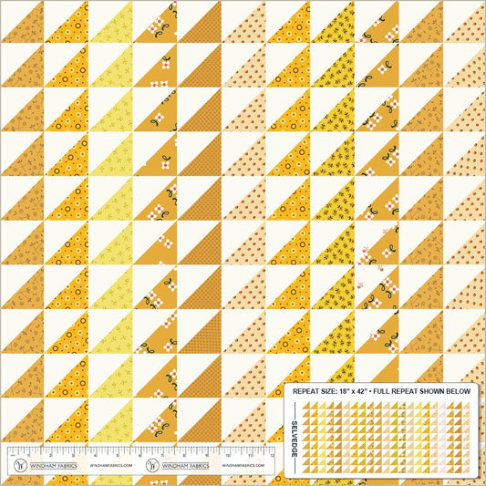 Made Easy - Triangle Stripe Cheater - Golden - Yardage