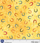 Free Rein - Tossed Horseshoes - Yellow - Yardage