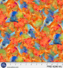 Free Rein - Multi Swirl - Orange - Yardage