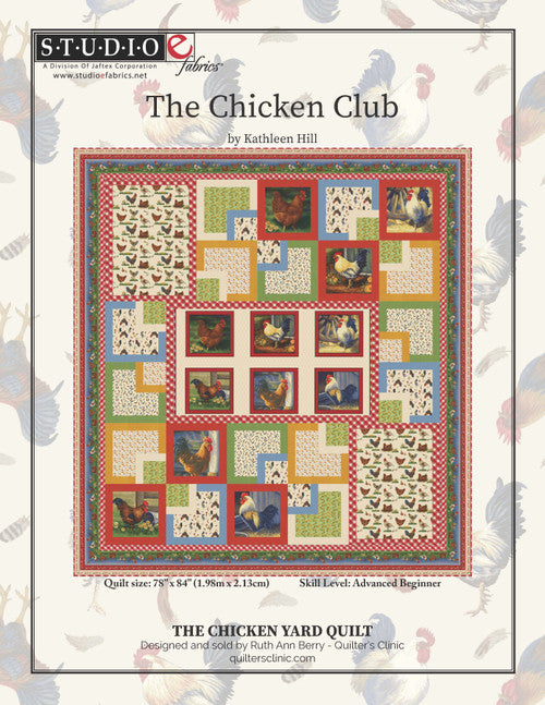 The Chicken Club "Chicken Yard" Quilt Kit 78 x 84"
