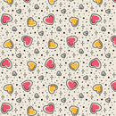 Love, Ink - Big Hearts - Cream - Yardage