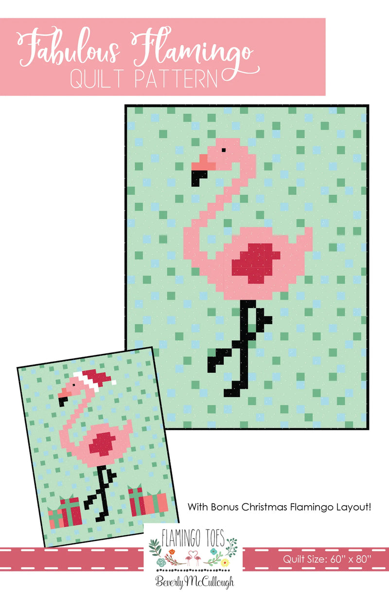 Fabulous Flamingo 60" x 80" Quilt Pattern