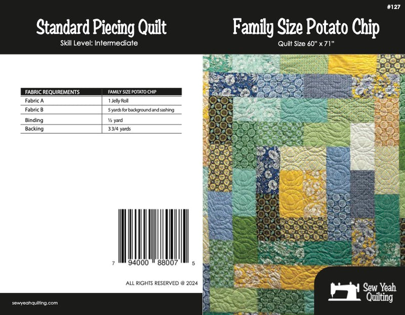 Family Size Potato Chip Quilt 60" x 71"