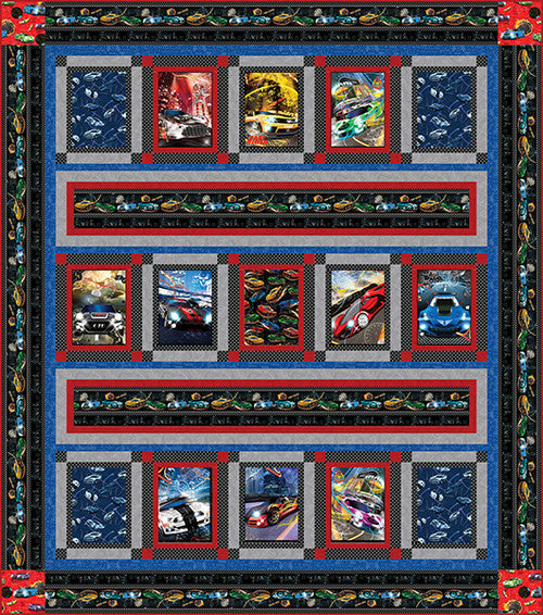 Fast and Wild 83" x 93" Quilt Kit