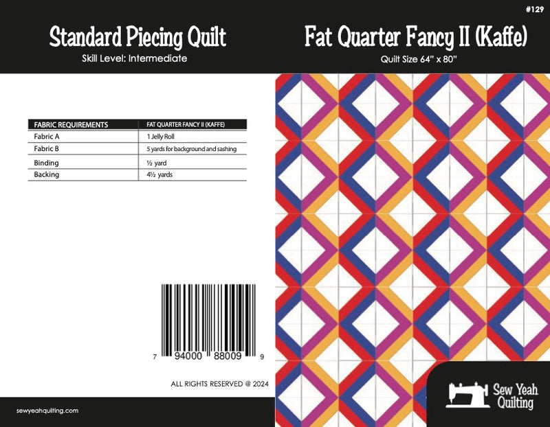 Fat Quarter Fancy II Kaffe Quilt 64" x 80"