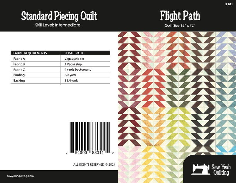 Flight Path Quilt 62" x 72"