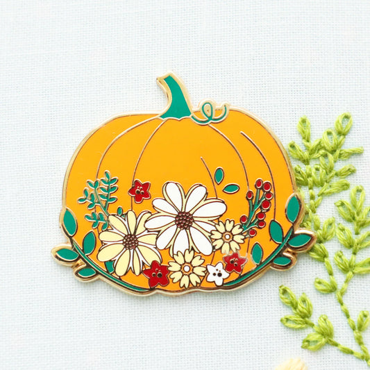 Magnetic Needle Minder Floral Pumpkin
