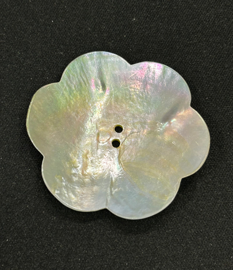 Italian Natural Shell 2" Flower Pearl Button 80L 51MM