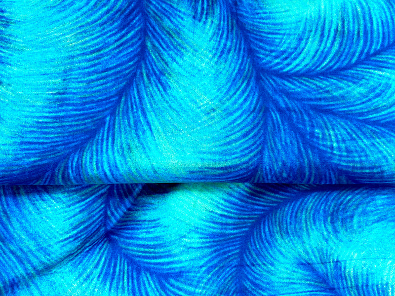 Caryl's Feather Turquoise Fabric