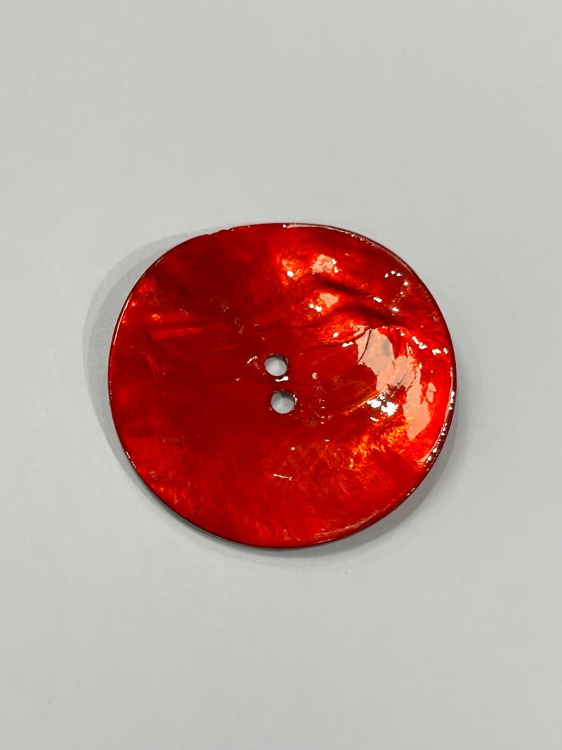 Italian Natural Shell 1.5" Vermillion Button 60L 38MM