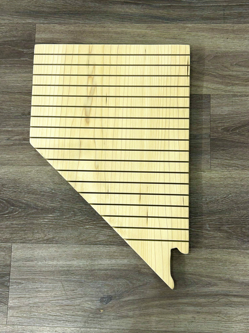 State of Nevada shaped Wooden Ruler Holder Rack