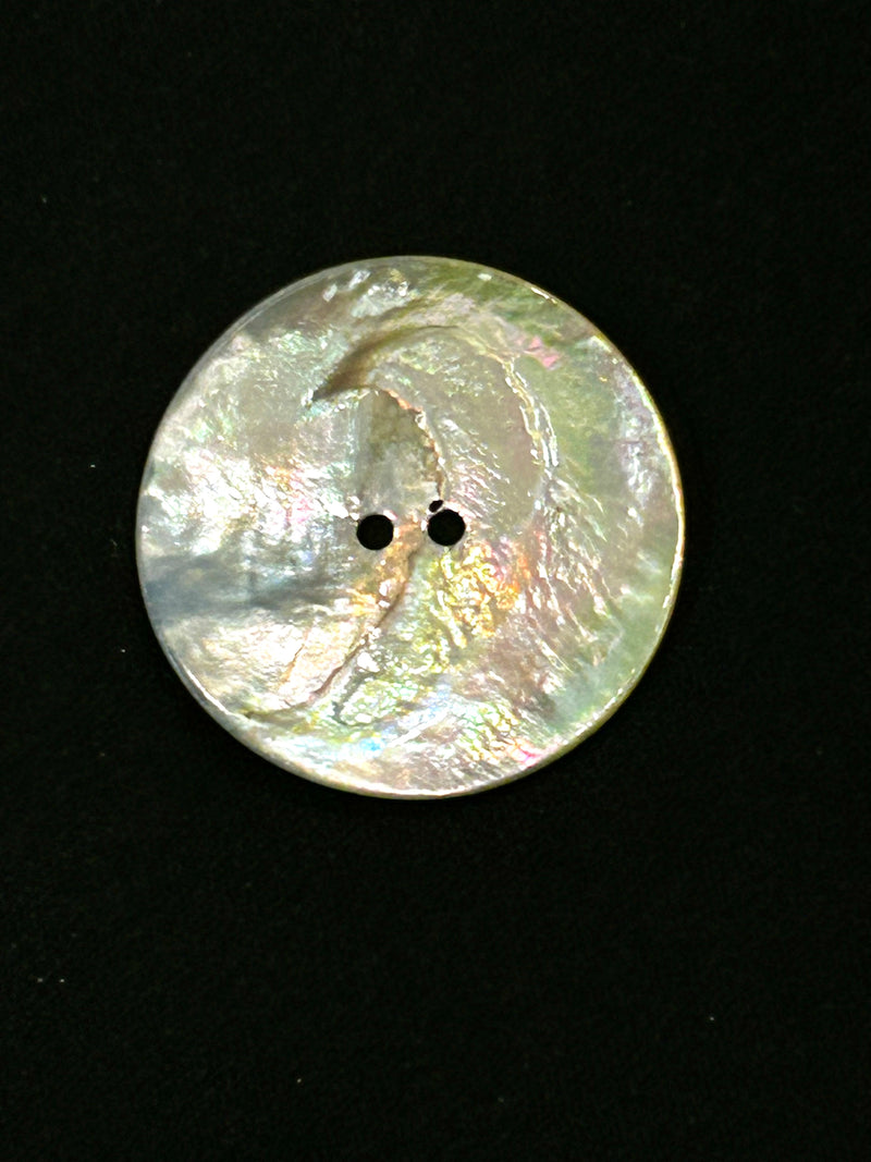 Italian Natural Shell 1.5" Oyster Pearl Button 60L 38MM