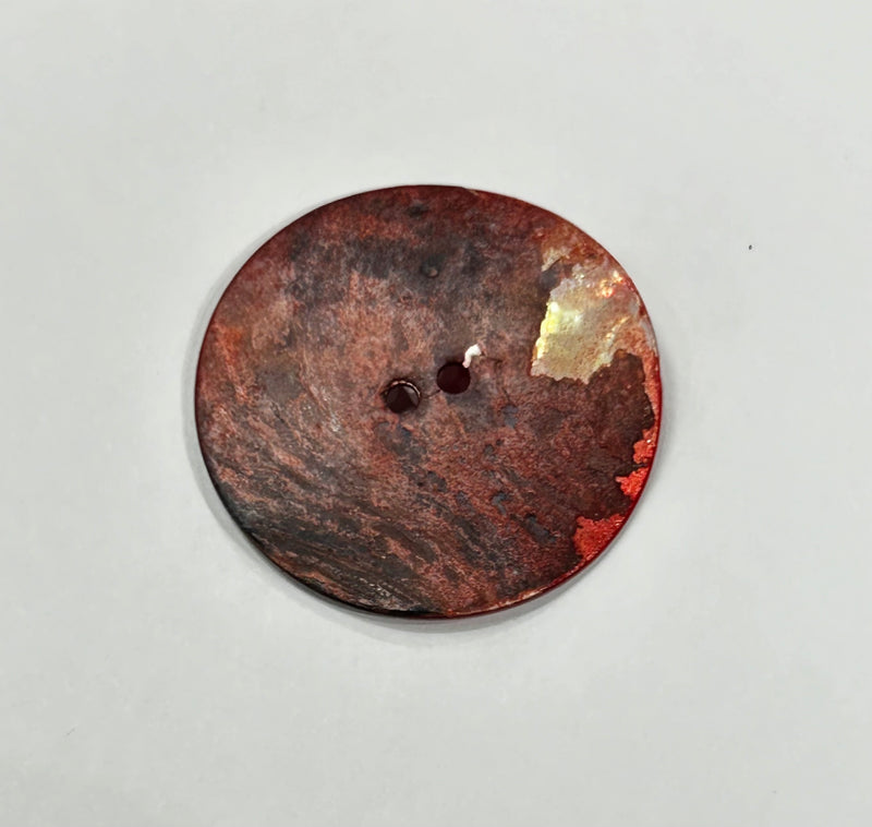 Italian Natural Shell 1.5" Vermillion Button 60L 38MM