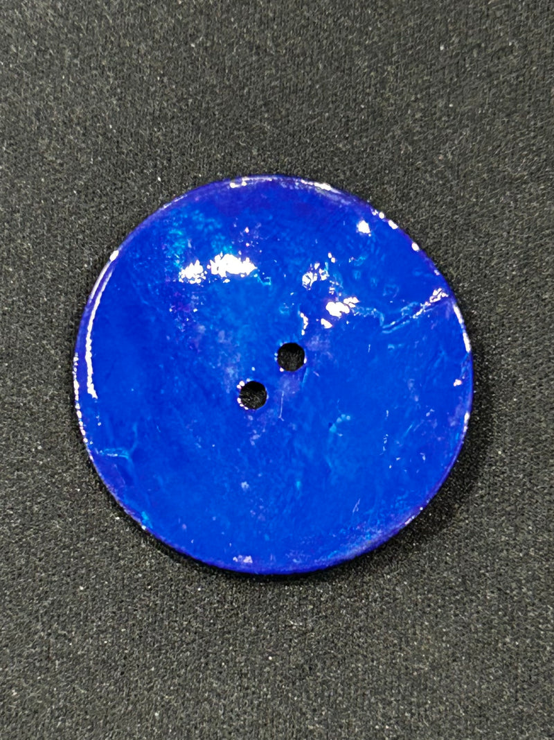 Italian Natural Shell 1.5" Lapis Button 60L 38MM