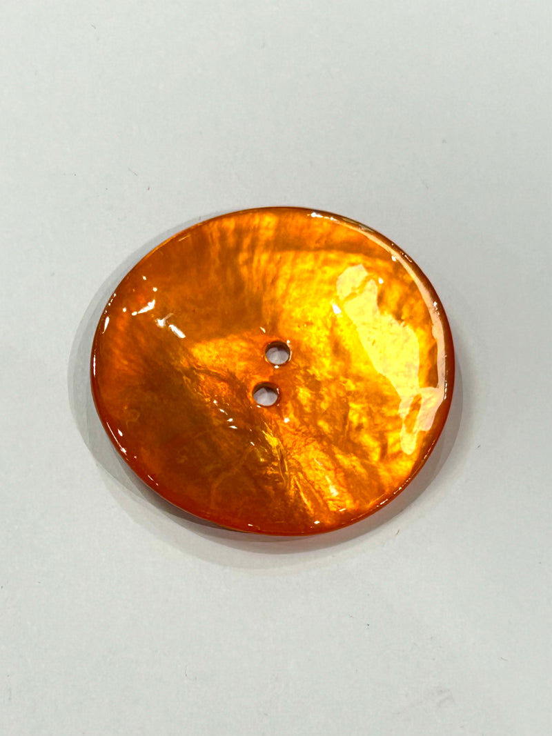 Italian Natural Shell 1.5" Orange Button 60L 38MM