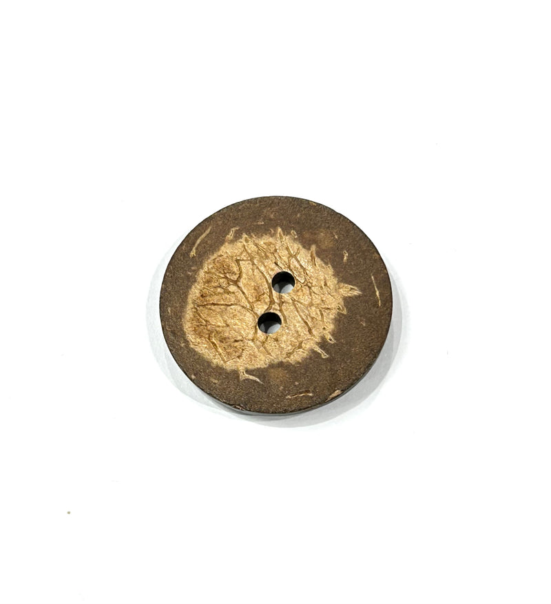 Italian Natural Wood 1.5" Coffee Button 60L 38MM