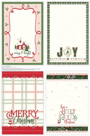 Mistletoe & Holly 35 1/2" x 54" Home Dec Tea Towel Panel