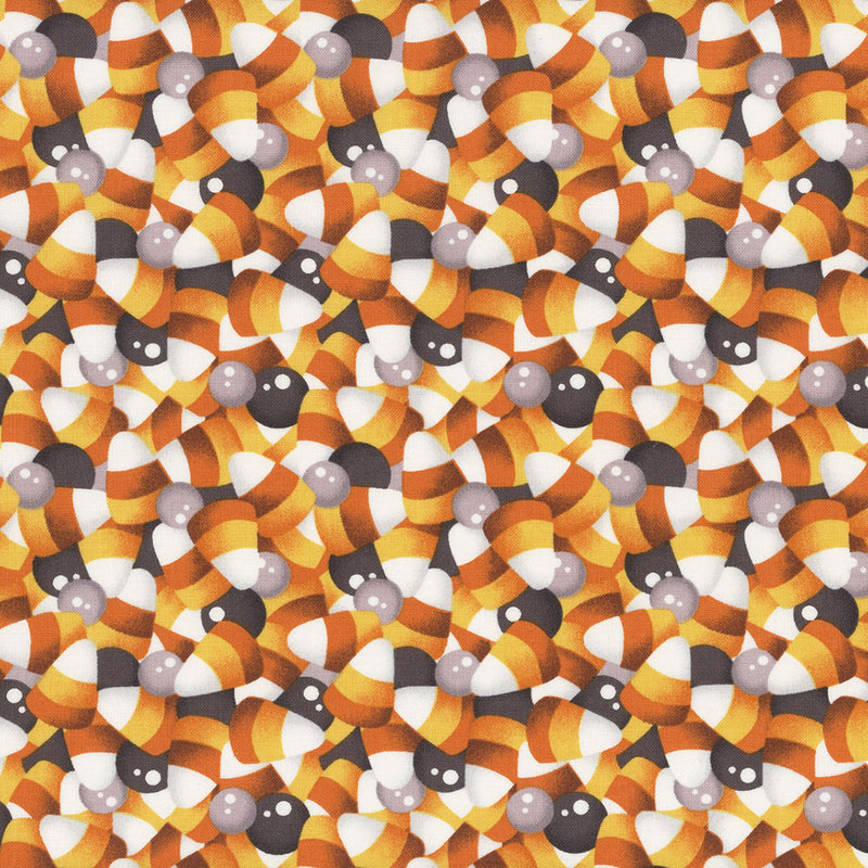 Halloween Ball Handful of Candy Corn Fabric