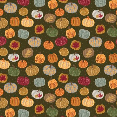 Harvest Minis Patterned Pumpkins Yardage