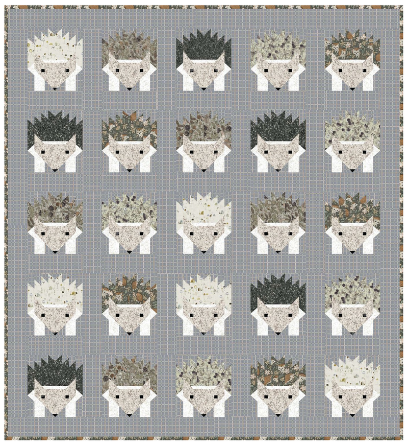 Hazel Hedgehog Lap Quilt Kit 56x61"