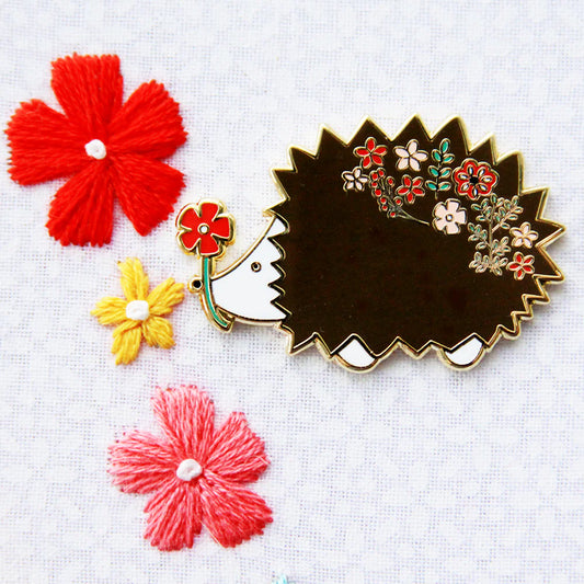Magnetic Needle Minder Floral Hedgehog