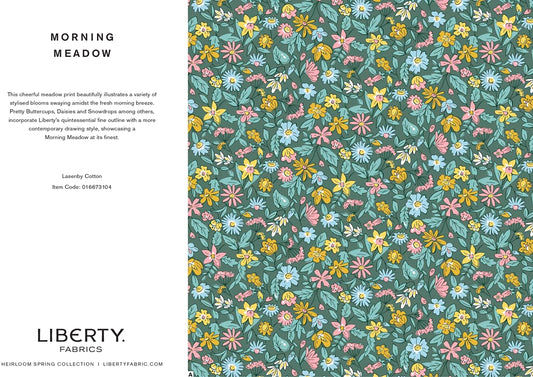 Heirloom Spring Morning Meadow Green Fabric