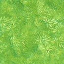 Island Batik Sunlit Garden Medium Floral Green Lemongrass Yardage
