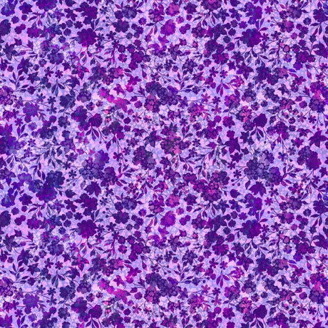 Allure Flower Vines Purple Yardage
