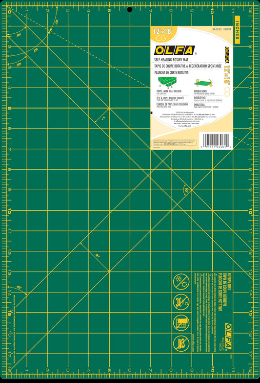 Self-Healing Rotary Mat Green (12” x 18”)