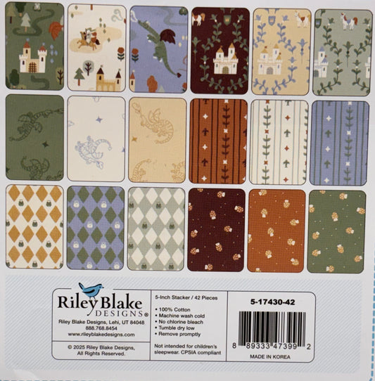 Faraway Kingdom - 5" Squares, 42 pcs - Charm Pack