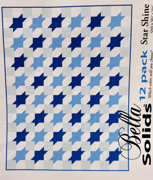 Star Shine Pattern - Collection Grunge 58 1/2"x 76 1/2" - Quilt Kit