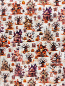 A Haunting We Will Go - Haunted Landscape - Cream - Yardage