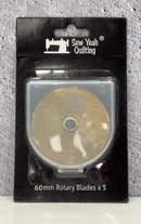Sew Yeah 60mm Rotary Blade -5pk