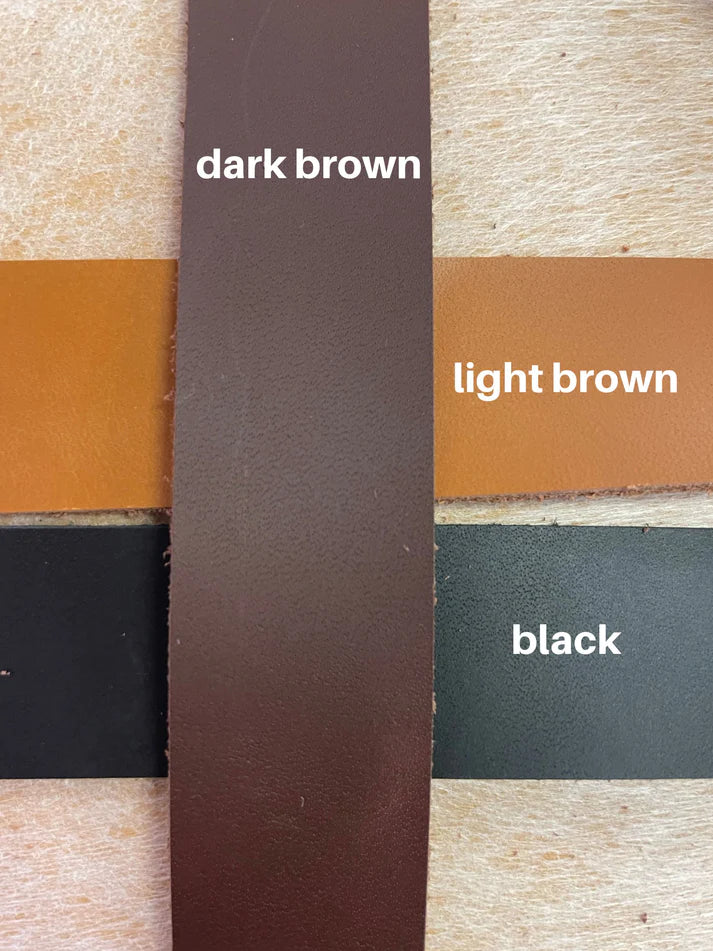 1" X 45" Sewable Leather Strap Dark Brown