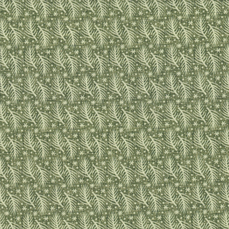 Christmas Cats Green Twigs 6CHC-1 Fabric