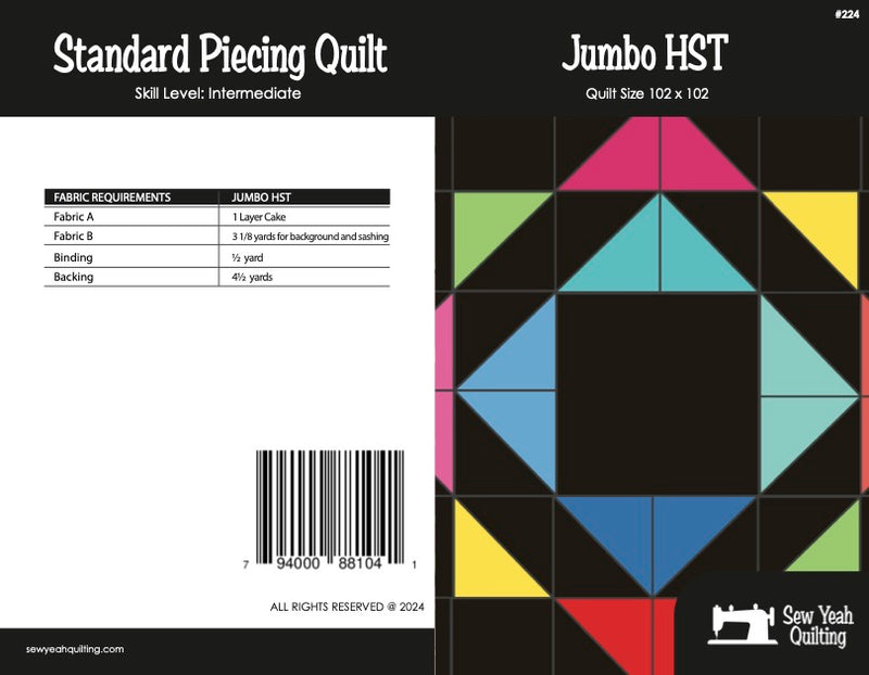 Jumbo HST Quilt 102" x 102"