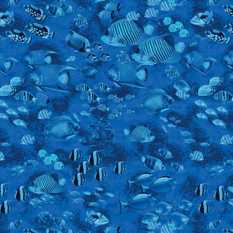 Oceana Deep Sea Cobalt Blue Fabric