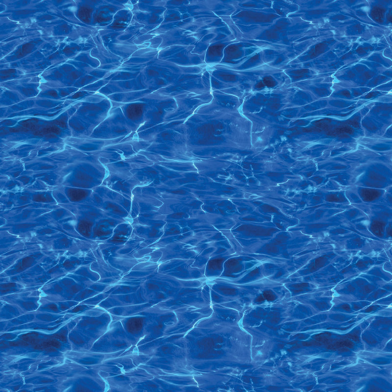 Oceana Tropical Water Cobalt Blue Fabric