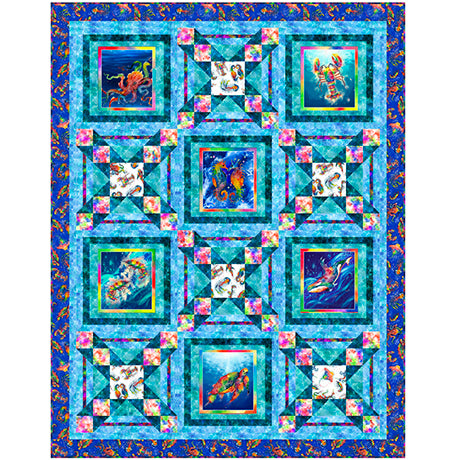 The Deep Underwater Rainbow Quilt Kit