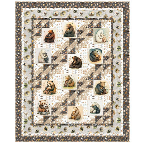 Bear Hugs 57" x 70" Quilt Kit