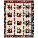 Stars Around 1776 Pattern - Collection 1776 QT Fabrics 62"x77" - Quilt Kit