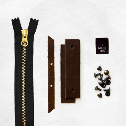 Brown Woodland Leather  + Hardware Kit