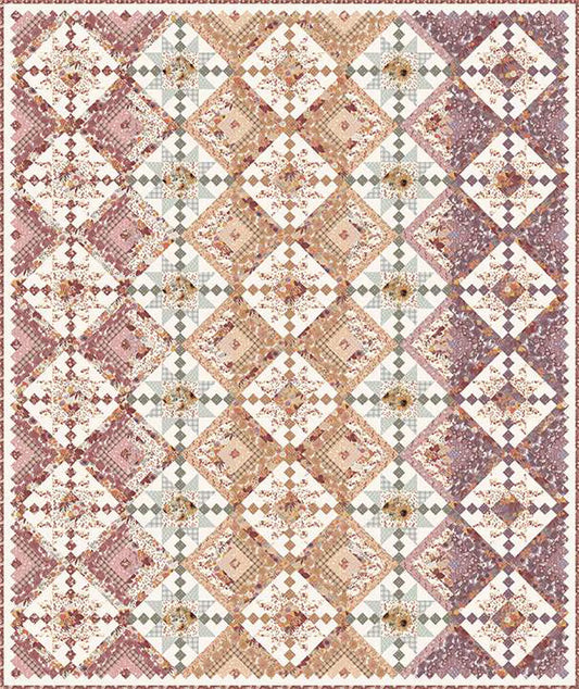 Evening on the Prairie - Laura's Log Cabin  84"x100" - Quilt Kit