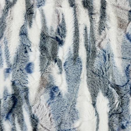 Luxe Cuddle Snowy Owl Alloy Yardage