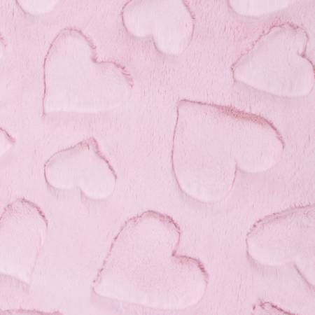 Luxe Cuddle Hearts Blush Yardage