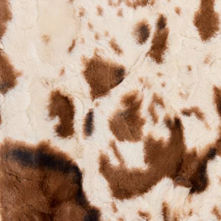 Luxe Cuddle Ivory/Brown - Yardage