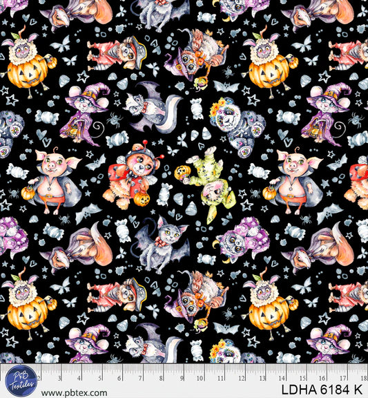 Little Darlings Halloween - Character Costume Toss - Black - Yardage